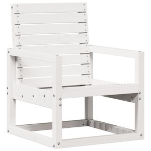 vidaXL Krzesło ogrodowe, białe, 57,5x63x76 cm, lite drewno sosnowe