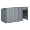 vidaXL Buda dla psa, z dachem, antracytowa, 196x91x110 cm, stal