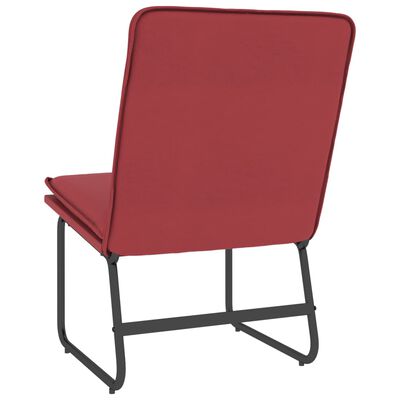vidaXL Krzesło wypoczynkowe, czerwone, 54x75x76 cm, sztuczna skóra