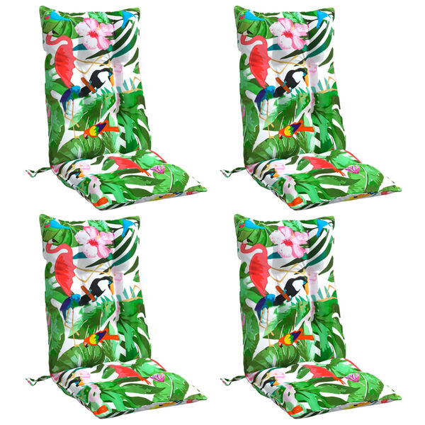 vidaXL Poduszki na krzesła z wysokim oparciem, 4 szt., wielokolorowe