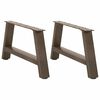 vidaXL Nogi do stolika kawowego w kształcie litery A 2 szt. 70x(30-31) cm Stal