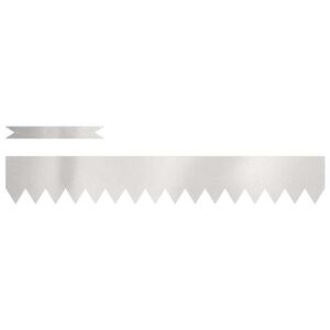 vidaXL Krawężnik do trawnika 10 szt. 100 x 0,05 x 15 cm Srebrny