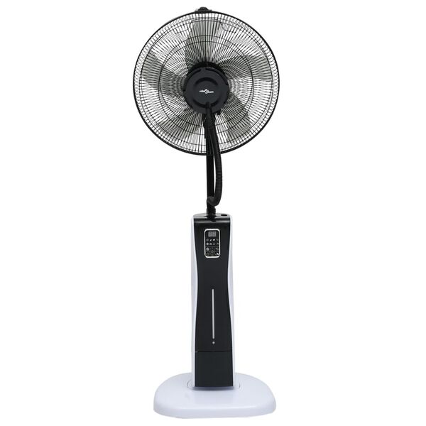 vidaXL Wentylator stojący z mgiełką wodną i pilotem, czarno-biały
