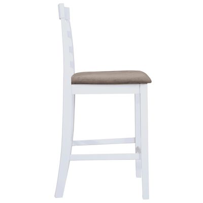 vidaXL Krzesła barowe, 2 szt., białe, tkanina