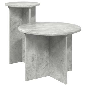 vidaXL Zestaw stolik&oacute;w bocznych z przechowywaniem 2 pcs Betonowy szary