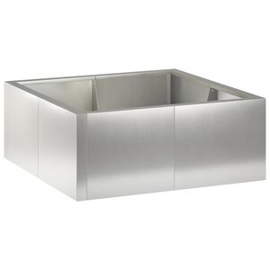 vidaXL Mur oporowy 4 szt. 100 x 100 x 30 cm Stal nierdzewna srebrny