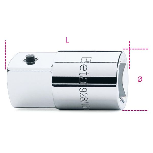 Beta Tools Łącznik przejściowy 928/16, 3/4" żeński i 1" męski