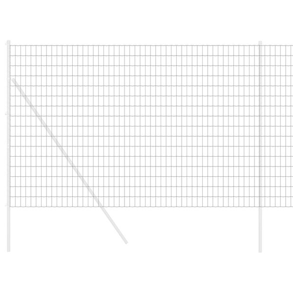 vidaXL Ogrodzenie Euro Szary 1.5 x 10 m Żelazo pokryte PVC