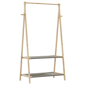 vidaXL Wieszak na ubrania, z p&oacute;łkami, 96x45,5x150,5 cm, bambusowy
