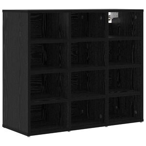 vidaXL Szafka na buty 77,5 x 30 x 67 cm Drewno inżynieryjne Czarny dąb