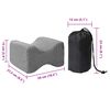 vidaXL Poduszka na kolano Szary 26 x 21,5 x 15 cm Pianka z pamięcią