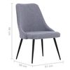 vidaXL Krzesła stołowe, 6 szt., jasnoszare, tapicerowane tkaniną