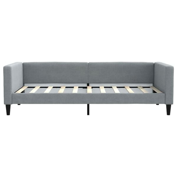 vidaXL Sofa z funkcją spania, jasnoszara, 90x190 cm, obita tkaniną