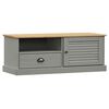 vidaXL Szafka pod TV VIGO, szara, 106x40x40 cm, lite drewno sosnowe