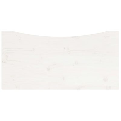vidaXL Blat biurka, biały, 80x40x2,5 cm, lite drewno sosnowe