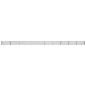 vidaXL Ogrodzenie z siatki, ze stopami słupk&oacute;w, zielone, 1,1x25 m