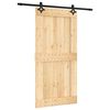 vidaXL Drzwi przesuwne Naturalny i czarny 100 x 210 cm