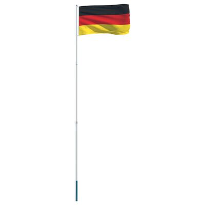 vidaXL Flaga Niemiec z aluminiowym masztem, 4 m