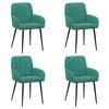 vidaXL Krzesła jadalne 4 pcs Welur Turkusowy 57 x 50 x 85 cm
