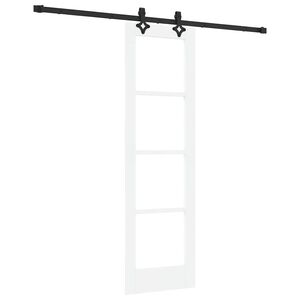 vidaXL Drzwi przesuwne ORKDAL 61 x 198,5 cm biały i czarny