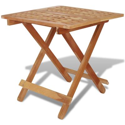 vidaXL Składany stolik z drewna orzechowego 50x50x49 cm