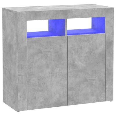 vidaXL Szafka z oświetleniem LED, szarość betonu, 80 x 35 x 75 cm