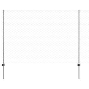 vidaXL Sześciokątne ogrodzenie z słupkiem 50 x 1,5 m Stal pokryta PVC