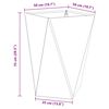 vidaXL Donica 2 pcs Czarny 50 x 50 x 75 cm Stal
