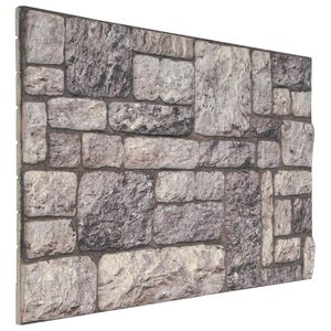 vidaXL Panele ścienne 10 szt. 100 x 50 cm Szary i biały Pianka EPS