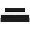 vidaXL Rama łóżka otomana z materacami, czarna, 180x200 cm, aksamit