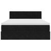 vidaXL Rama ł&oacute;żka otomana z materacem, czarna, 140x200 cm, aksamit