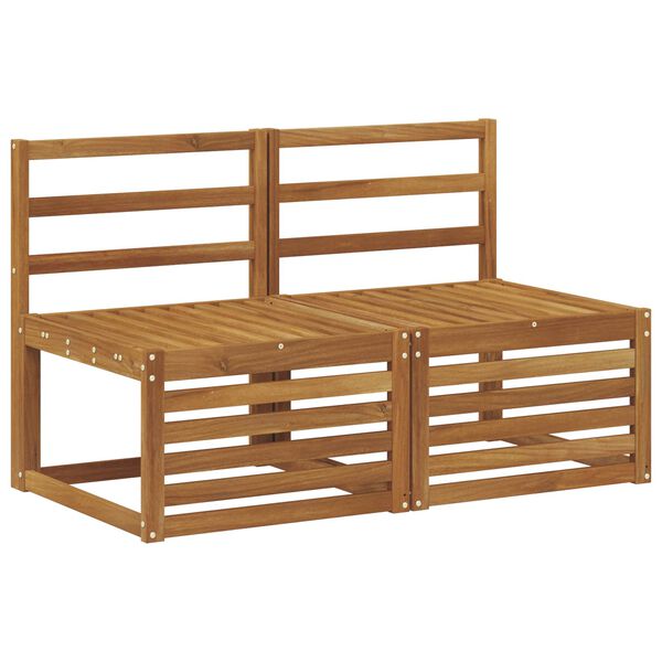 vidaXL 2 Sztuka Środkowa sofa ogrodowa Lite Drewno Akacji Naturalny