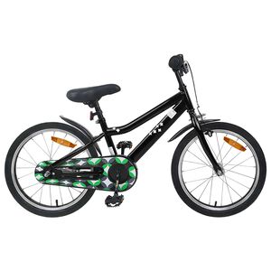 vidaXL Rower Dziecięcy 18 Cali dla dzieci w wieku 5-7 lat Czarny