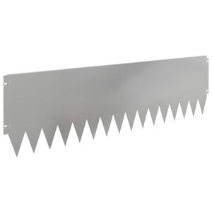 vidaXL Krawężnik do trawnika 10 szt. 103 x 30 cm Stal srebrny