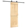 vidaXL Drzwi przesuwne Naturalny i czarny 70 x 210 cm
