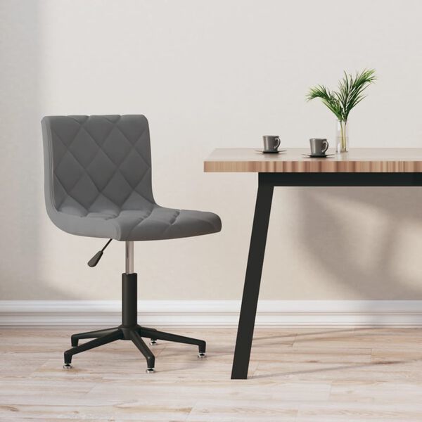 vidaXL Obrotowe krzesło biurowe, ciemnoszare, obite aksamitem