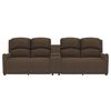 vidaXL Rozkładany fotel masujący z uchwytem, 4-os., brązowy, tkanina