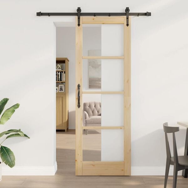 vidaXL Drzwi przesuwne ORKDAL Naturalny 73,5 x 211 cm