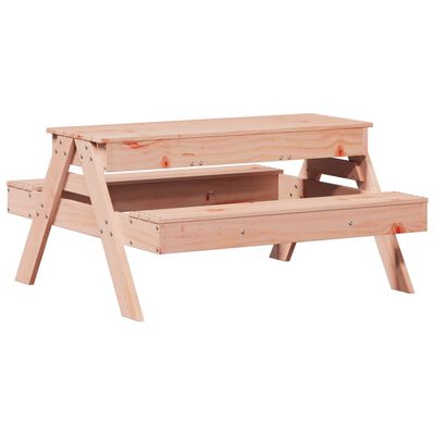 vidaXL Stół piknikowy z piaskownicą dla dzieci, lite drewno daglezjowe