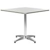 vidaXL Stolik ogrodowy, srebrny, 80x80x70 cm, aluminiowy
