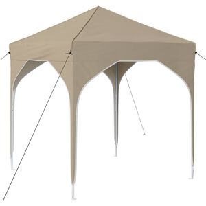 vidaXL Namiot imprezowy rozkładany 194 x 194 x 245 cm kremowy