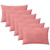 vidaXL Poszewka na poduszkę 6 pcs HEERLEN r&oacute;żowy 40 x 60 cm Welur
