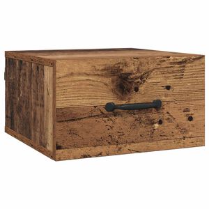 vidaXL Szafka Nocna z szufladą Stare drewno 35 x 35 x 20 cm