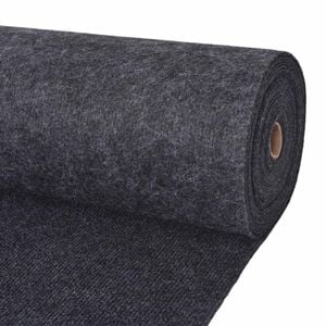 vidaXL Dywan antracytowy 1,2 x 15 m Poliester