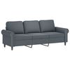 vidaXL 3-osobowa sofa z podn&oacute;żkiem, ciemnoszary, 180 cm, aksamit