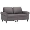 vidaXL 2-osobowa sofa, szary, 120 cm, sztuczna sk&oacute;ra