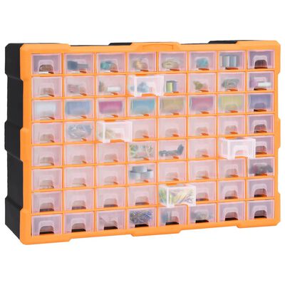 vidaXL Organizer z 64 szufladkami, 52x16x37,5 cm