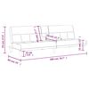 vidaXL Rozkładana kanapa z uchwytami na napoje, kremowa, tkanina