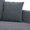vidaXL Sofa 3-osobowa, ciemnoszara, 180 cm, obita aksamitem