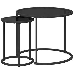 vidaXL Zestaw stolik&oacute;w kawowych 2 szt. 55 x 55 x 45 cm stal
